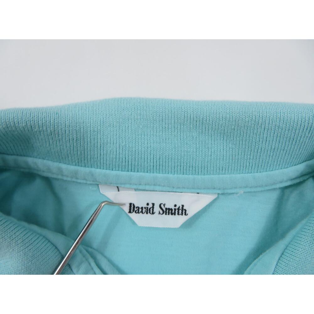 David Smith Shirt Golf Embroidered, Light Blue Polo Womens Sz M-L? 1980s - Picture 4 of 4